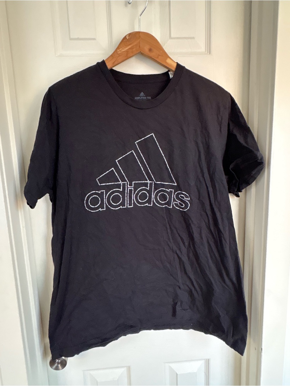 adidas Black Short Sleeve Logo Crew Tee